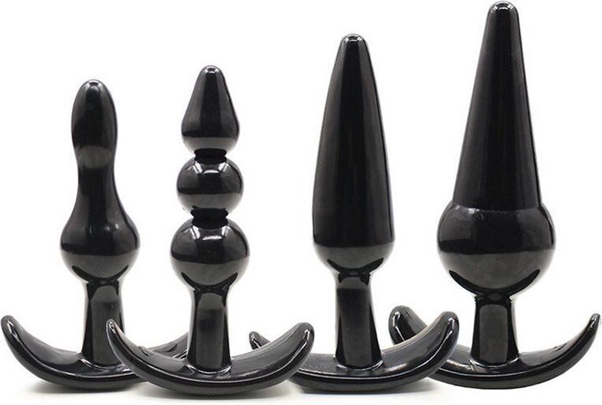 Goedkoopste Buttplug Trainer (set van 4 stuks) zwart Ø 45 mm Cimejo®