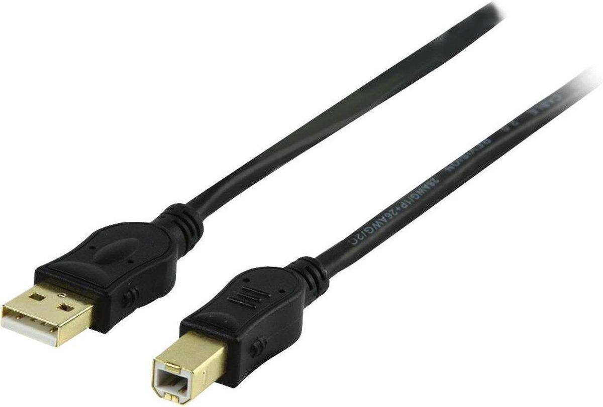 HQ USB 2.0 A Male naar USB 2.0 B Male