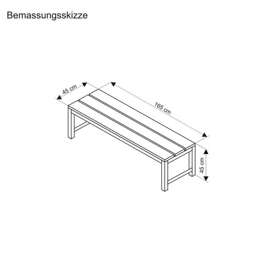 scherm Verwaarlozing Opwekking Tuinbank Lordi - bank zonder leuning - acaciahout - grijs wit - ca. 165 cm  | bol.com