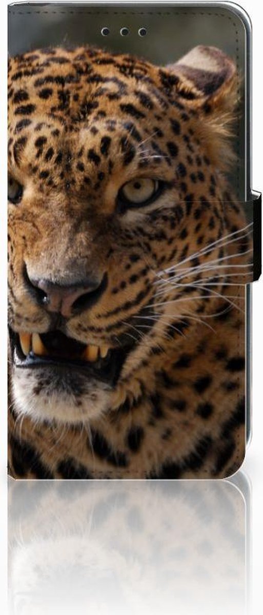 Xiaomi Mi A2 Lite Telefoonhoesje met Pasjes Luipaard