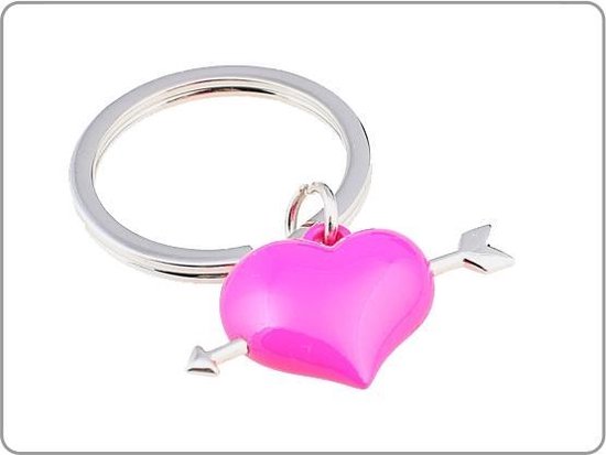Distributie Papa Shetland NGNG Hartje Sleutelhanger Liefde Cupido Cadeau Accessoire- Roze | bol.com