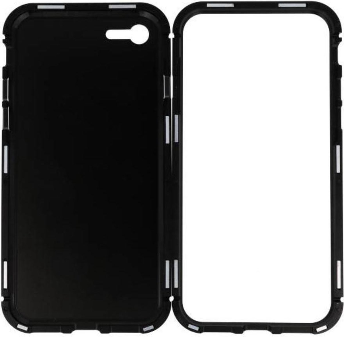Zwart Magnetisch Back Cover Hoesje voor Apple iPhone 7 / 8
