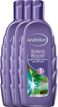 Andrélon Kokos Boost - 3 x 300 ml - Shampoo - Voordeelverpakking