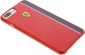 Ferrari Paddock Carbon Back Cover - Geschikt voor Apple iPhone 8 Plus / 7 Plus (5.5") - Rood