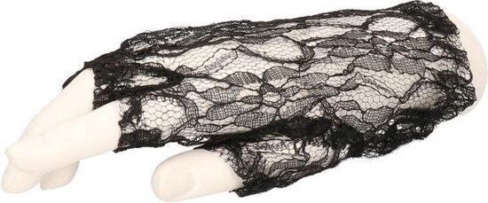 Zwarte korte Madonna kanten handschoenen voor volwassenen | bol.com