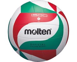 Molten Volleybal V5M1500 - Maat 5 - Wit groen rood - 270gr