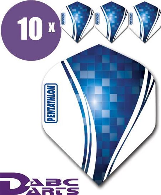 ABC Darts - Dart Flights Pentathlon Wave Blauw - 8 sets (24 stuks) van ABC Darts — afbeelding 4