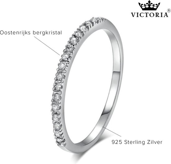 Victorious Zilverkleurig Bergkristallen Ring Dames Ring Maat 50 victorious-zilverkleurig-bergkristallen-ring-dames-ring-maat-50