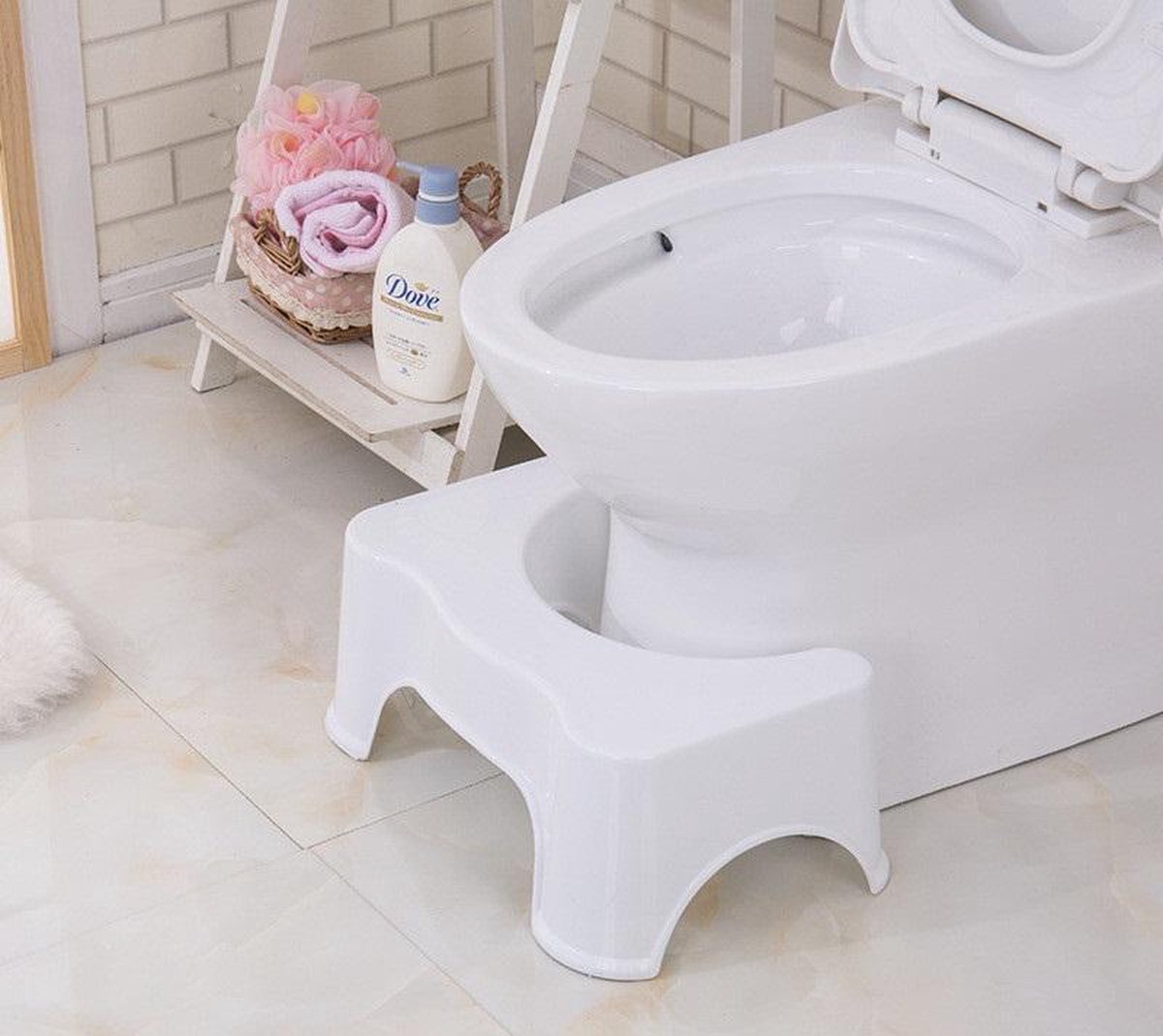BUDDLEY Toiletkrukje Zwart WC Krukje Volwassenen WC Krukje voor de juiste houding