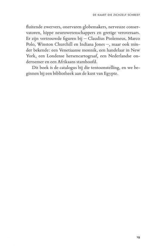 Tekstpagina met de titel 'DE KAART DIE ZICHZELF SCHREEF'.