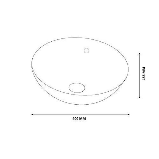 Brogali Design Waskom Model Terra 400-400-155mm – Mat zwart