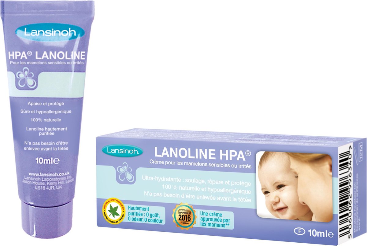 Crème d'allaitement HPA Lanoline LANSINOH, 3 tubes de 7 ml blanc - Lansinoh