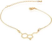 24/7 Jewelry Collection Molecuul Armband - Serotonine - Glanzend - Goudkleurig