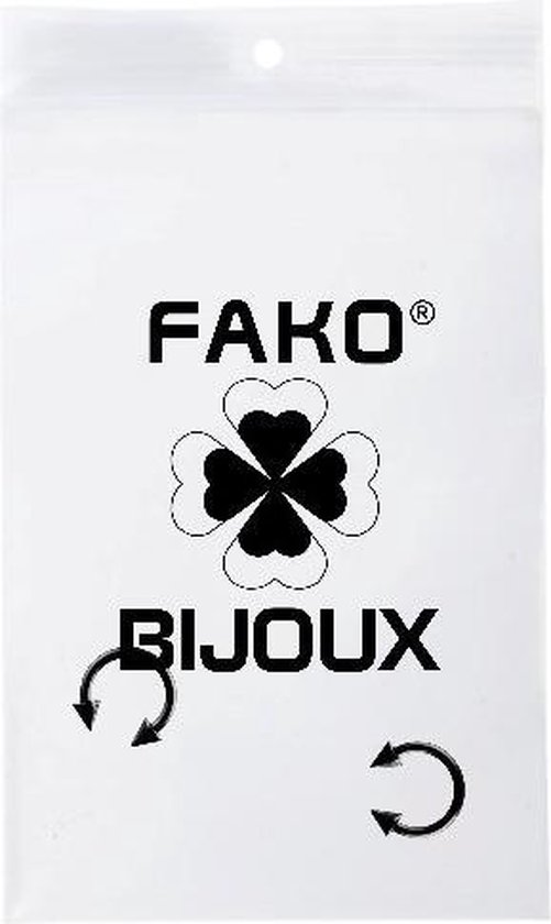 Fako Bijoux® - Circular Barbell Piercing - Hoefijzer Spike - 8mm - Zwart - 2 Stuks - Fako Bijoux®
