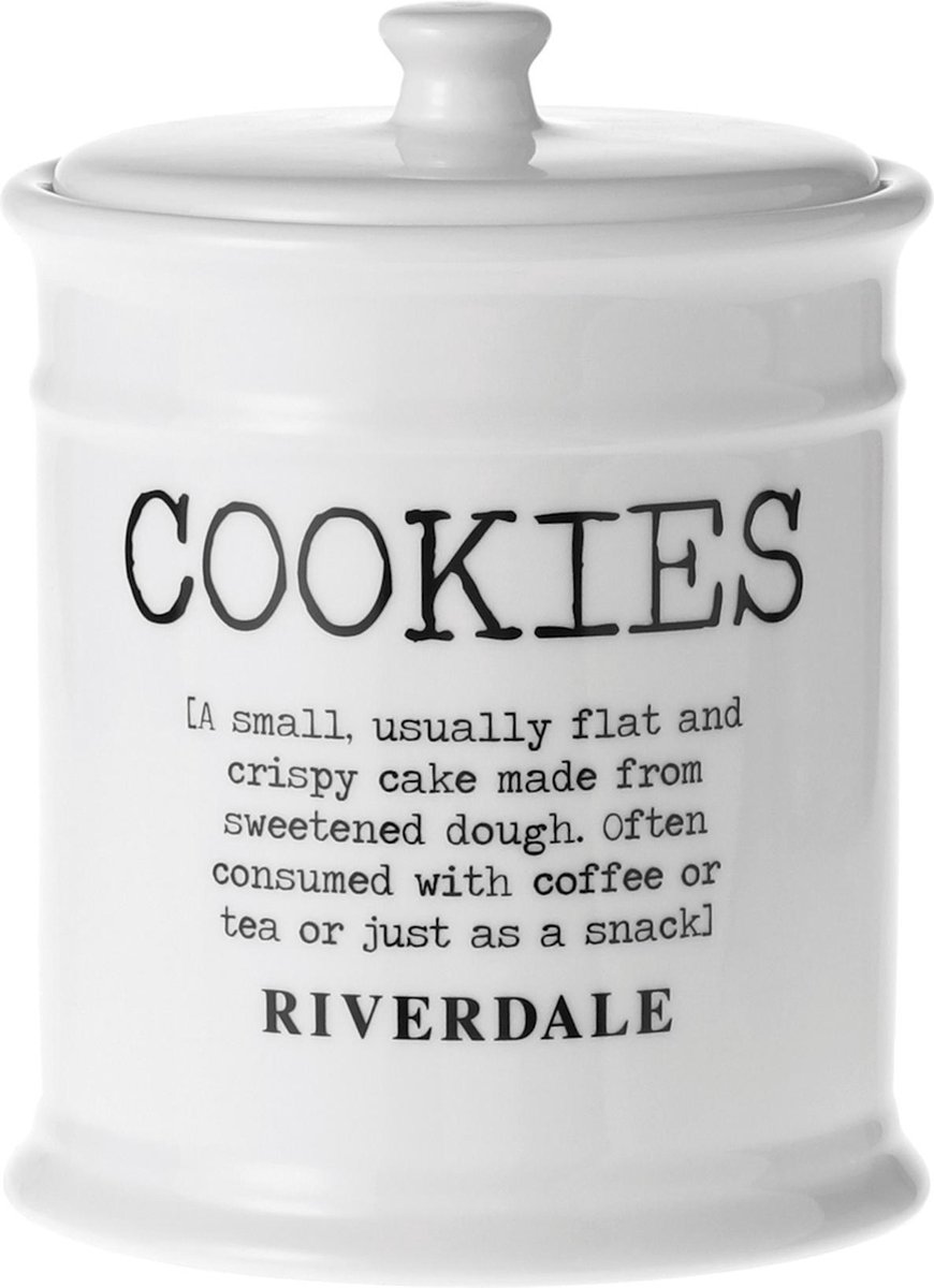 Hertogin Openbaren heel Riverdale Voorraadpot Cookies - Wit - 21 cm | bol.com