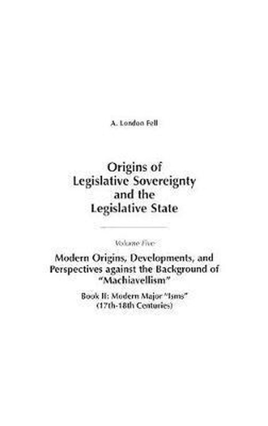 Foto: Origins of legislative sovereignty and the legislative state