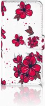 Geschikt voor Samsung Galaxy S10 Plus Bookcover hoesje Blossom Red
