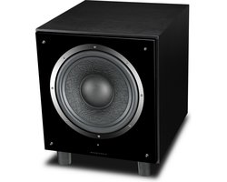 Wharfedale SW-12 Subwoofer – 12” Long-Throw Woofer – Ingebouwde 300W Versterker – Variabele Crossover – Zwart