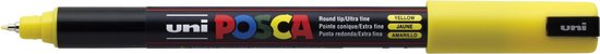 Krijtstift – Fineliner – Universele Marker – 2 Geel – Uni Posca Marker – PC-1MR – 0,7mm – 1 stuk