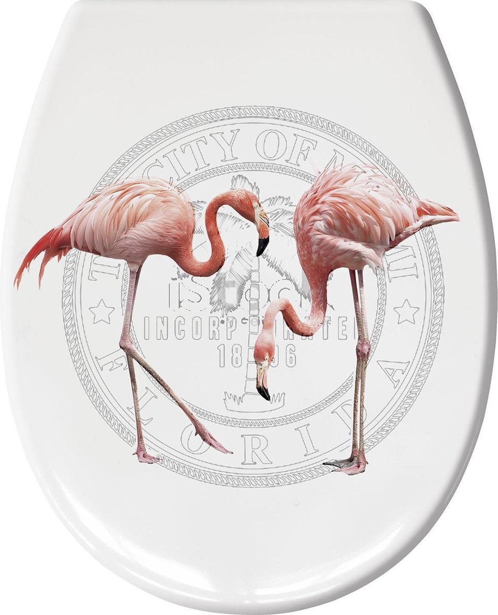 Afrikaanse Beide noot Toiletbril Flamingo Koraal Rood 37x45cm | bol.com
