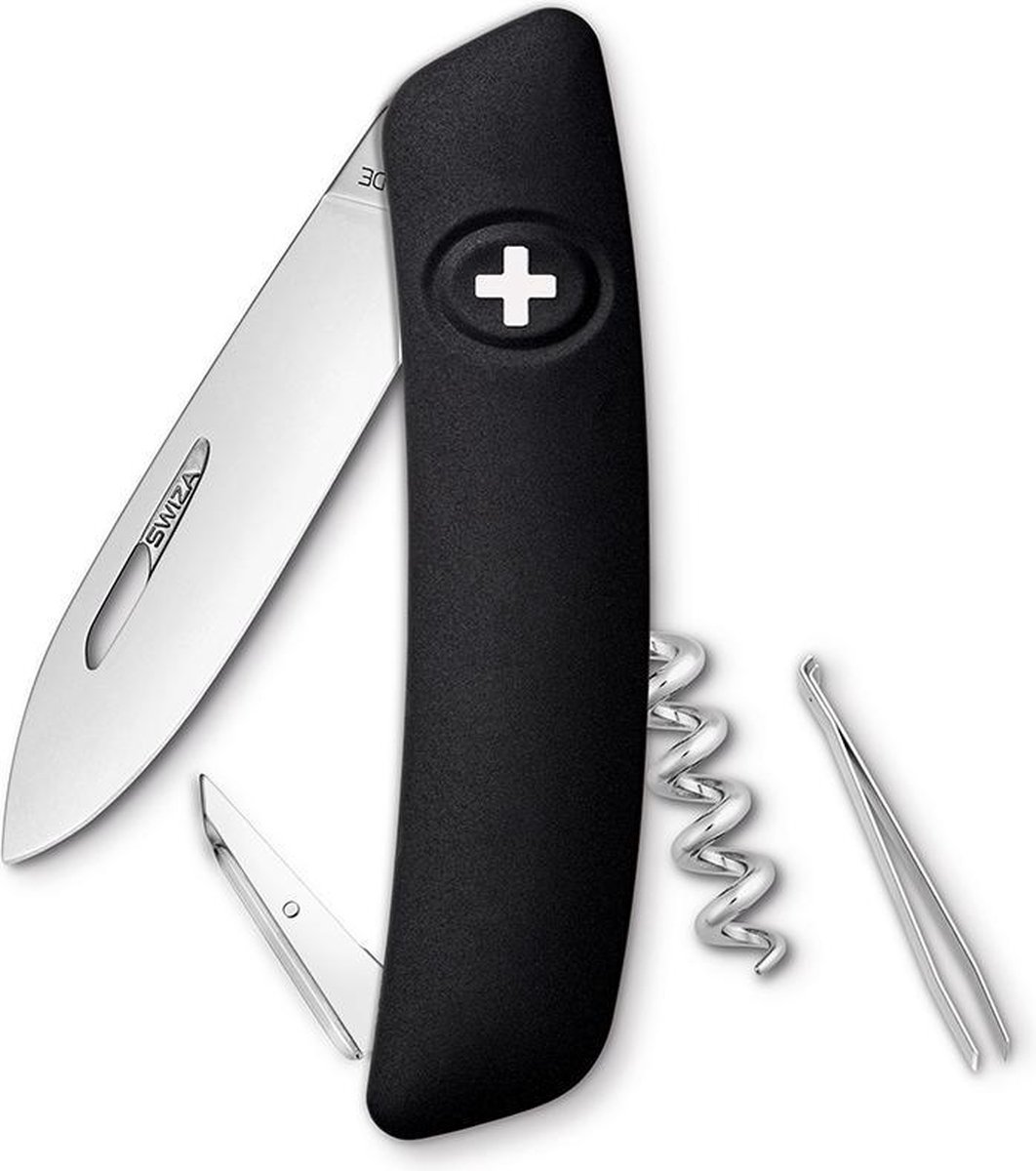 Swiza D01 Zakmes-Zwart (Black)-Blisterverpakking