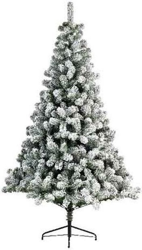 Kunst kerstboom White Flock met sneeuw is Easy Tree van 180cm hoog.  Kunstkerstbomenonline.nl
