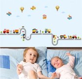 VRACHTWAGEN - VRACHTAUTO - KIEPWAGENS -VLIEGTUIGEN -MUURSTICKER  - WANDDECORATIE - KINDERKAMER - BABYKAMER - JONGEN - MEISJE nr 6610