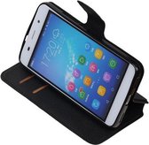 Zwart Huawei Honor Y6 TPU wallet case - telefoonhoesje - smartphone hoesje - beschermhoes - book case - booktype hoesje HM Book
