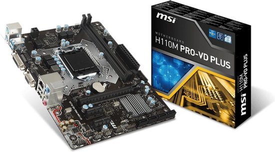 MSI H110M PRO-VD PLUS, Intel® H110 LGA 1151 (Socket H4) Micro ATX - MSI