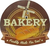 Signs-USA Bakery Mill - Retro Wandbord - Metaal - 45x41,5 cm