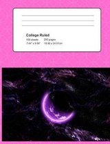 Pink Galaxy College Rule Notebook