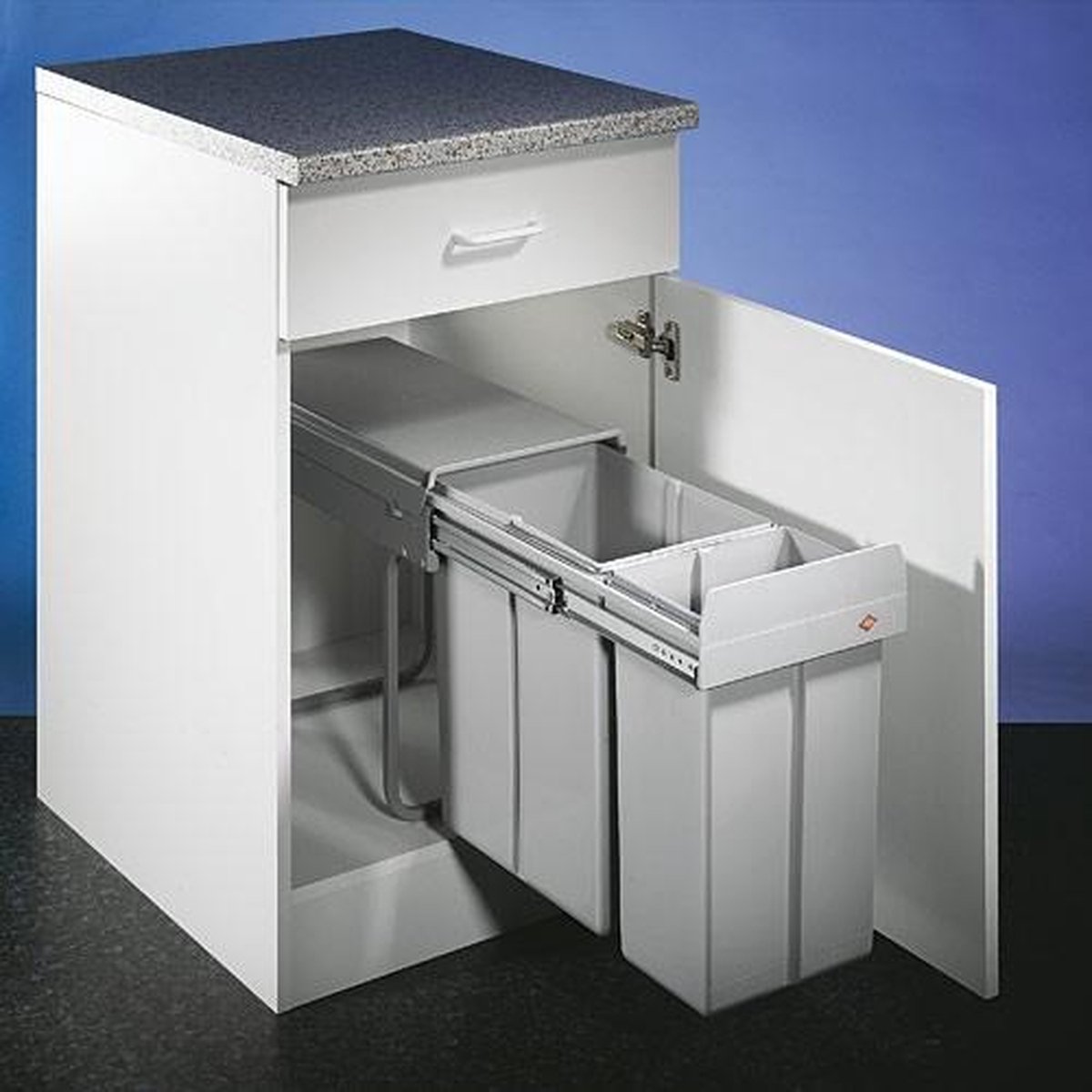 Wesco Double Inbouw Prullenbak - 30 l