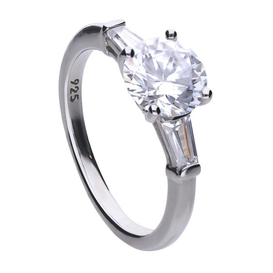 Diamonfire - Zilveren ring met steen Maat 16.5 - Bridal - Zirkonia