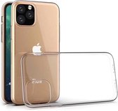 Apple iPhone 11 Pro Max siliconen hoesje transparant /doorzichtig + 1 x Tempered Glass Screenprotector