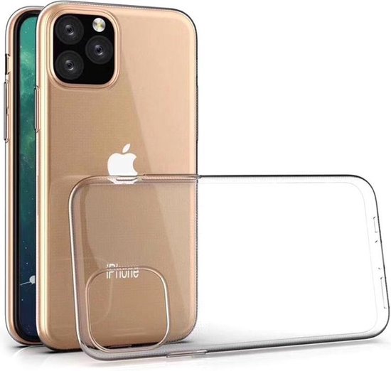 Regan Ruïneren Converteren Apple iPhone 11 Pro Max siliconen hoesje transparant /doorzichtig + 1 x  Tempered Glass... | bol.com