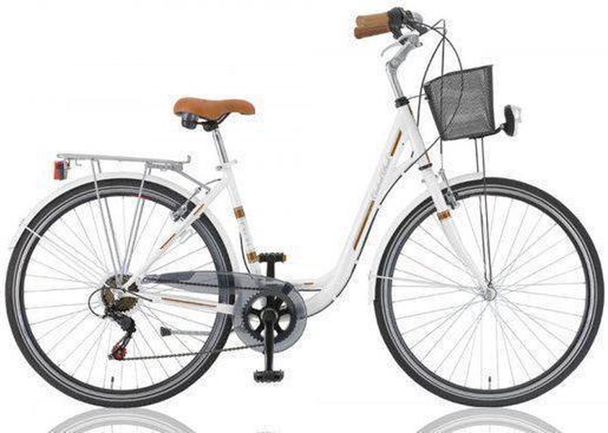 Excel Central park 28 inch 48 cm dames 6 versnellingen velgrem wit | bol.com