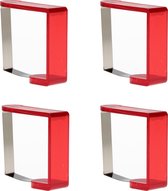 Tafelkleedklemmen 4 Stuks Rood – 5x4x2cm | Tafelkleedgewichten | Klemmen voor het Tafellaken