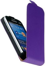 Lelycase Leder Flip case Telefoonhoesje Samsung Galaxy Trend Lite S7390 Paars