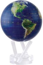 Mova wereldbol op zonne energie Ø 11,5 cm - Uitvoering - Satellietopname met gouden belettering (STW)