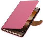Mobieletelefoonhoesje.nl - Huawei Mate 8 Hoesje Effen Bookstyle Roze