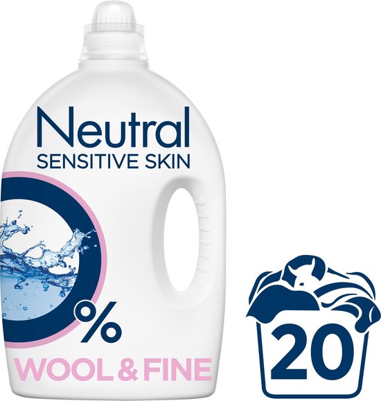 Neutral Vloeibaar Fijnwasmiddel - 100 Wasbeurten - Wasmiddel - 5 stuks - Voordeelverpakking
