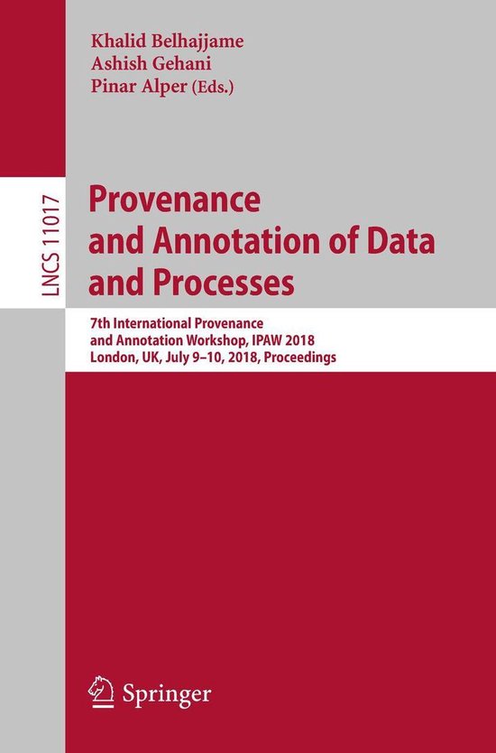 Springer Nature Proceedings Computer Science - Provenance an ... - cover
