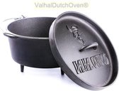 Valhal Outdoor Dutch Oven pan met pootjes en deksel, 13L, gietijzer
