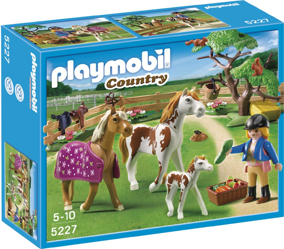 PLAYMOBIL Paddock met Paardenfamilie - 5227 | bol.com