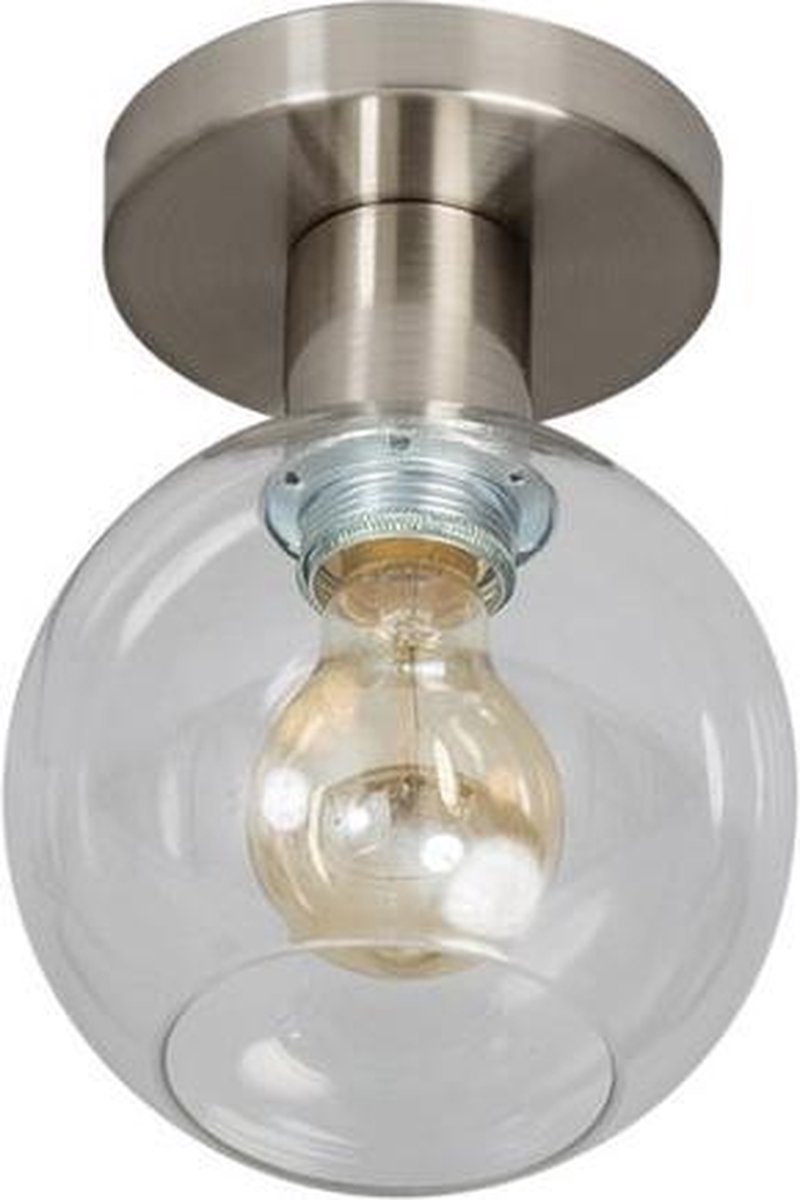 ETH verlichting Calvello Plafondlamp - Bol Lamp - Enkel Helder Glas - Rond  | bol.com