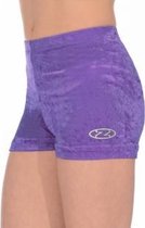 The Zone Crushed Velour Gymnastic Shorts - Purple - 38 (EU 40)