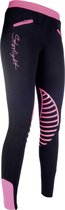 HKM Rijlegging Starlight Silicone knievlak zwart fuchsia 122/128