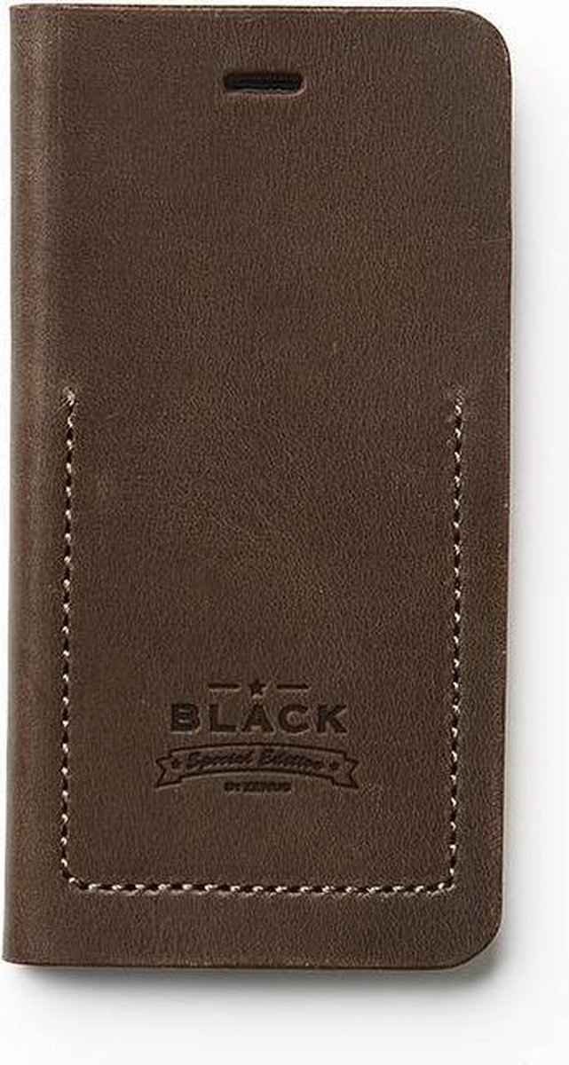 Zuiver leren Zenus hoesje voor IPhone 6 / 6S Black Tesoro Stitch Diary - Brown - iphone 6 hoesje - iphone 6s hoesje - leren iphone hoesje