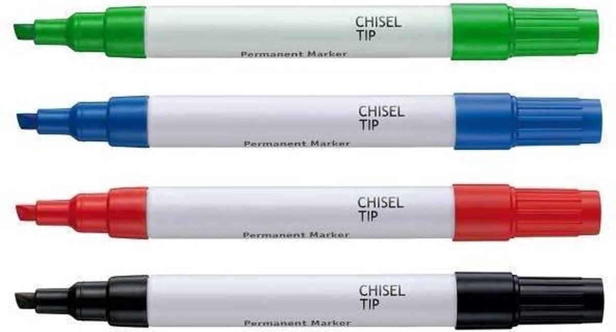 Benson Watervaste Permanent Markers Kleur (4 stuks)