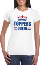 Toppers Queen verkleedkleding - Wit dames shirt L